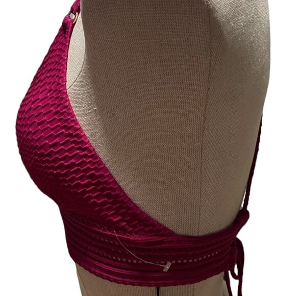 Robin Piccone Halter S Swimwear Top Cross-Back Orchid - Picture 4 of 9